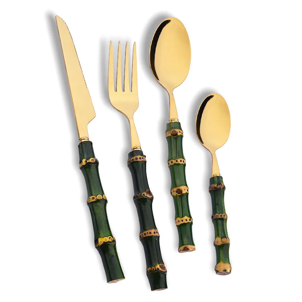 Bamboo Cutlery - Набор столовых приборов из 4 предметов: