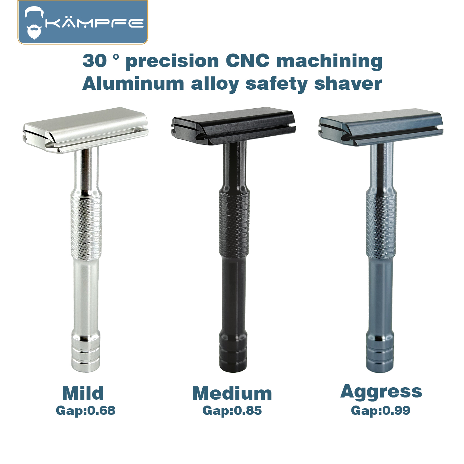 Бритва KAMPFE CNC с закрытым л – обзор и цена Safety Razor Handle