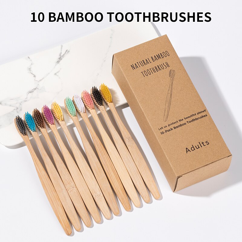 Набор бамбуковых зубных щеток, – обзор и цена Bamboo Toothbrush